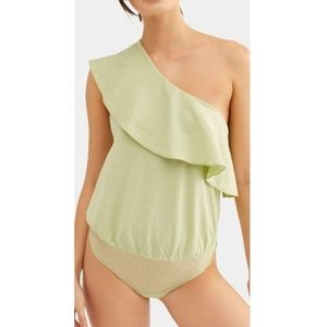 New with tag Intimately Free People One Shoulder Thong Bodysuit Top Size S